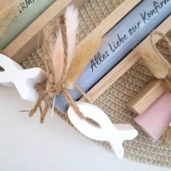 Geschenke|Suanda Living Konfirmation Konfirmationsgeschenk mit Fisch Geschenkset für Jungen und Mädchen Konfirmationskerze