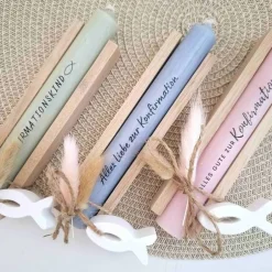 Geschenke|Suanda Living Konfirmation Konfirmationsgeschenk mit Fisch Geschenkset für Jungen und Mädchen Konfirmationskerze