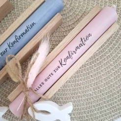 Geschenke|Suanda Living Konfirmation Konfirmationsgeschenk mit Fisch Geschenkset für Jungen und Mädchen Konfirmationskerze