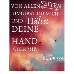Outlet Konfirmationskarte Klappkarte A6 - Psalm 139,5 – Modernes Design Glaube Liebe Hoffnung -Edles 300g Papier Glückwunschkarten