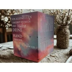 Outlet Konfirmationskarte Klappkarte A6 - Psalm 139,5 – Modernes Design Glaube Liebe Hoffnung -Edles 300g Papier Glückwunschkarten