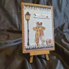 Hot Kürbis Halloween Karte / Happy Halloween Grußkarte / Handgemachte Halloweenkarte / Halloweenkarte Clownmotiv Einladungskarten