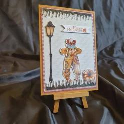 Hot Kürbis Halloween Karte / Happy Halloween Grußkarte / Handgemachte Halloweenkarte / Halloweenkarte Clownmotiv Einladungskarten