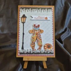 Hot Kürbis Halloween Karte / Happy Halloween Grußkarte / Handgemachte Halloweenkarte / Halloweenkarte Clownmotiv Einladungskarten