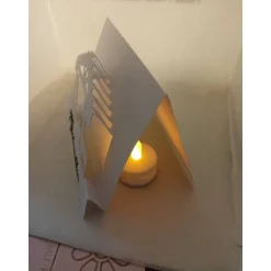 Weihnachtskarten|Netles Kartenkunst & Schmuckallerlei Krippen-Karte, beleuchtete Krippe, Weihnachtskarte als Krippe