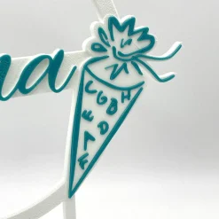 Best Kuchen Topper zur Einschulung - personalisiert mit Namen & Jahr Tortendekoration