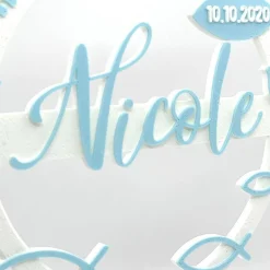 Best Kuchen Topper zur Konfirmation - personalisiert mit Namen & Datum Tortendekoration