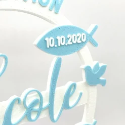 Best Kuchen Topper zur Konfirmation - personalisiert mit Namen & Datum Tortendekoration