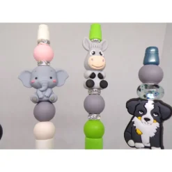 Papier & Schreibwaren|Punkrockdesign Kugelschreiber Tiere kawaii  Dino, Waschbär, Elefant, Esel, Berner Sennenhund oder Pfote als Geschenkidee