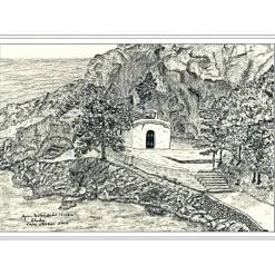 Glückwunschkarten|Malerei & Digital-Art - Ulrike Kröll Kunst–Doppelkarte - „Agios – Pavlos – Bucht (Rhodos)“ – bewusst ohne Textvorgabe - Design Ulrike Kröll.