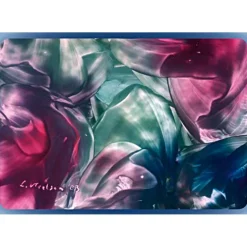Sale Kunst–Doppelkarte - „Blühender Rosenstrauch“ - bewusst ohne Textvorgabe - Design Ulrike Kröll. Glückwunschkarten