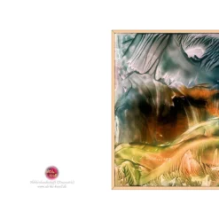 Glückwunschkarten|Malerei & Digital-Art - Ulrike Kröll Kunst–Doppelkarte - „Höhlenlandschaft“ - bewusst ohne Textvorgabe - Design  Ulrike Kröll.
