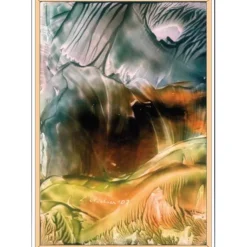 Glückwunschkarten|Malerei & Digital-Art - Ulrike Kröll Kunst–Doppelkarte - „Höhlenlandschaft“ - bewusst ohne Textvorgabe - Design  Ulrike Kröll.