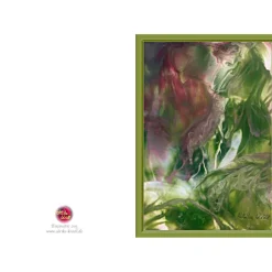 Outlet Kunst–Doppelkarte - „Pflanzenwelt“ - bewusst ohne Textvorgabe - Design  Ulrike Kröll. Glückwunschkarten