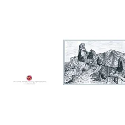 Glückwunschkarten|Malerei & Digital-Art - Ulrike Kröll Kunst–Doppelkarte - „Pico de Teide (Teneriffa)“ – bewusst ohne Textvorgabe - Design Ulrike Kröll.