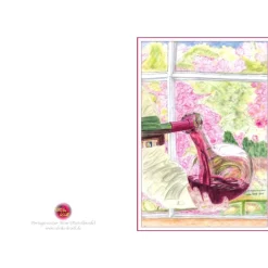 Sale Kunst–Doppelkarte - „Portugiesischer Wein“ - bewusst ohne Textvorgabe - Design  Ulrike Kröll. Glückwunschkarten