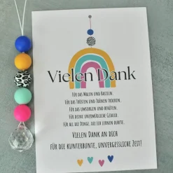 Danksagungskarten|EMas Lädchen kunterbuntes Abschiedsgeschenk Kindergarten, Dankeschön Erzieherin, Sonnenfänger, Abschiedsgeschenk