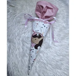 Schultüten|Tina S Kurzfristig lieferbar - Geschwister Schultüte, 35 cm groß, mit Einhorn Stickerei