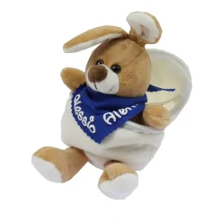 Best Kuschelhase mit Namen - Kuscheltier Hase personalisiert -Kuscheltier mit Wunschbeschriftung- Ostergeschenk Geschenk Osterhasen