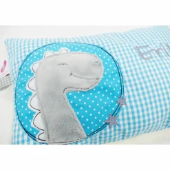 Best Kuschelkissen Dino Dinosaurier Wunschnamen Taufkissen Geburtskissen - Schmusekissen Kissen mit Namen Gastgeschenke
