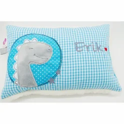 Best Kuschelkissen Dino Dinosaurier Wunschnamen Taufkissen Geburtskissen - Schmusekissen Kissen mit Namen Gastgeschenke