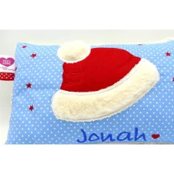 Sale Kuschelkissen Weihnachtsmütze Nikolausmütze Nikolaus - Weihnachten- Geburtskissen - Kissen mit Namen Weihnachtsgeschenke