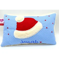 Sale Kuschelkissen Weihnachtsmütze Nikolausmütze Nikolaus - Weihnachten- Geburtskissen - Kissen mit Namen Weihnachtsgeschenke