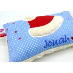 Sale Kuschelkissen Weihnachtsmütze Nikolausmütze Nikolaus - Weihnachten- Geburtskissen - Kissen mit Namen Weihnachtsgeschenke