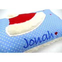 Sale Kuschelkissen Weihnachtsmütze Nikolausmütze Nikolaus - Weihnachten- Geburtskissen - Kissen mit Namen Weihnachtsgeschenke