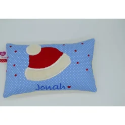 Sale Kuschelkissen Weihnachtsmütze Nikolausmütze Nikolaus - Weihnachten- Geburtskissen - Kissen mit Namen Weihnachtsgeschenke