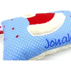 Sale Kuschelkissen Weihnachtsmütze Nikolausmütze Nikolaus - Weihnachten- Geburtskissen - Kissen mit Namen Weihnachtsgeschenke