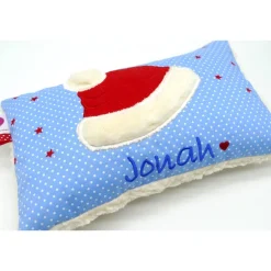 Sale Kuschelkissen Weihnachtsmütze Nikolausmütze Nikolaus - Weihnachten- Geburtskissen - Kissen mit Namen Weihnachtsgeschenke