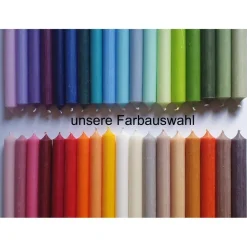 Outlet lange Stabkerzen 18cm lang - 22mm Durchmesser farbig | Geburtstagskerzen | Kerzen Geburtstagskerzen