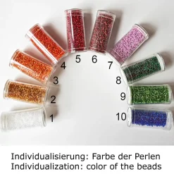 Clearance Langes Tuch aus Baumwolle und Seide mit Perlen bestickt Accessoires