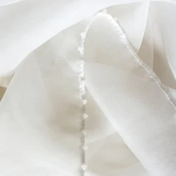 Clearance Langes Tuch aus Baumwolle und Seide mit Perlen bestickt Accessoires