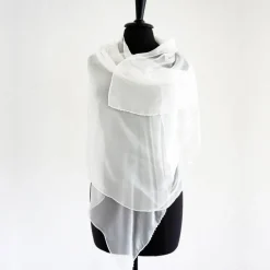 Clearance Langes Tuch aus Baumwolle und Seide mit Perlen bestickt Accessoires