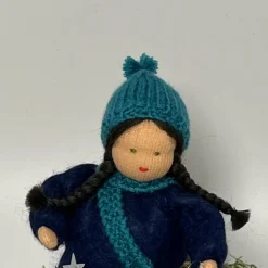 Laternenmädchen blau- Jahreszeitentisch - Blumenkind - Herbst Herbst