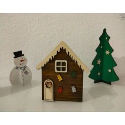 Wichtelzauber|Hübsches Aus Holz Lebkuchenhaus aus Holz / Wichtelhaus