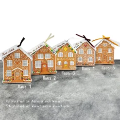 Sale "Lebkuchenhaus" Lichthaus – Handgemachte Tischdeko, Gastgeschenk & Platzkarte für LED-Teelichter Tischdekoration