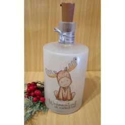 Kerzen & Beleuchtung|Wunderbar und Kunterbunt LED Flasche "Weihnachts Elch"
