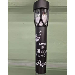Discount LED Solar Licht Trauer mit Spruch und Motiv - personalisiert Trauerkerzen