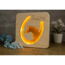 Best LED-Lampe Pferdekopf – Individuelle Lasergravur für Pferdefans Geschenke
