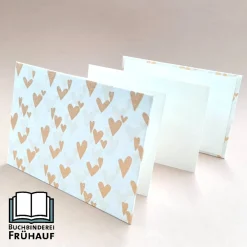Discount Leporello Fotoalbum Herzen Hochzeit 11x16cm Querformat Personalisierbar Hochzeitsalben