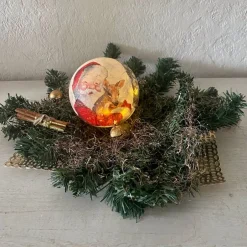 Kerzen & Beleuchtung|DekoatelierBerlin Leuchtkugel 10 cm ️ Einzigartig Geschenk  upcycling  Unikat - Weihnachtsmann mit Rehkitz