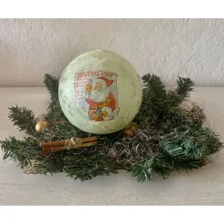 Kerzen & Beleuchtung|DekoatelierBerlin Leuchtkugel 14 cm mint  Einzigartig  Geschenk  upcycling  Unikat - Weihnachtsmann