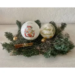 Sale Leuchtkugeln 10 + 8 cm   Einzigartig  Geschenk  upcycling  Unikat - Weihnachtsmänner Kerzen & Beleuchtung