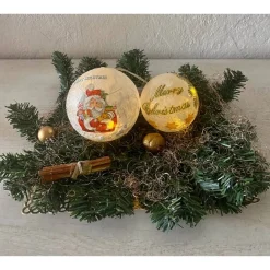 Sale Leuchtkugeln 10 + 8 cm   Einzigartig  Geschenk  upcycling  Unikat - Weihnachtsmänner Kerzen & Beleuchtung