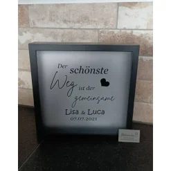 Sale Leuchtrahmen "Der schönste Weg ist der gemeinsame" Hochzeitsdeko