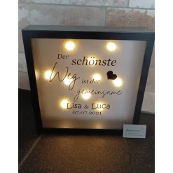 Sale Leuchtrahmen "Der schönste Weg ist der gemeinsame" Hochzeitsdeko