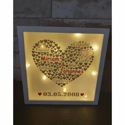 Hot Leuchtrahmen "Liebe" Hochzeitsdeko